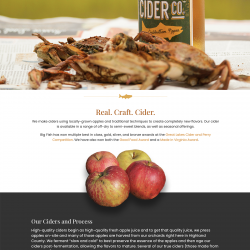 Big Fish Cider website - home page