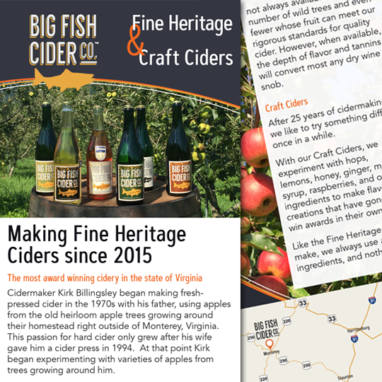 Thumbnail: Big Fish Cider - rack cards