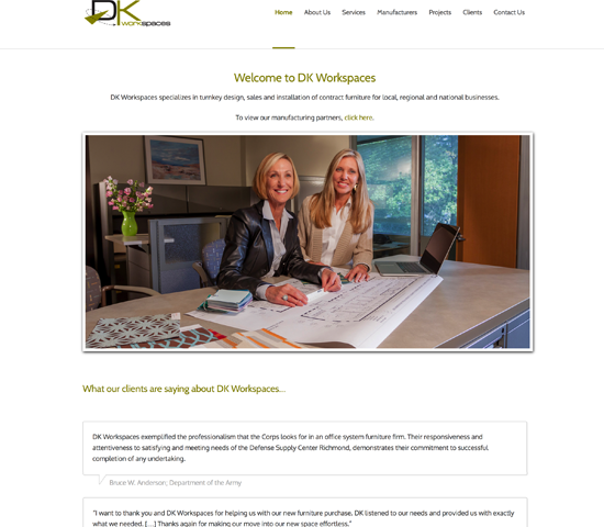 Thumbnail - DK Workspaces website