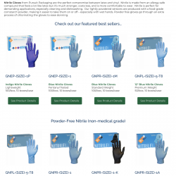 Pursuit Packaging Website -Nitrile Gloves