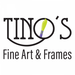 Tino's Fine Art & Frames Logo - Vertical